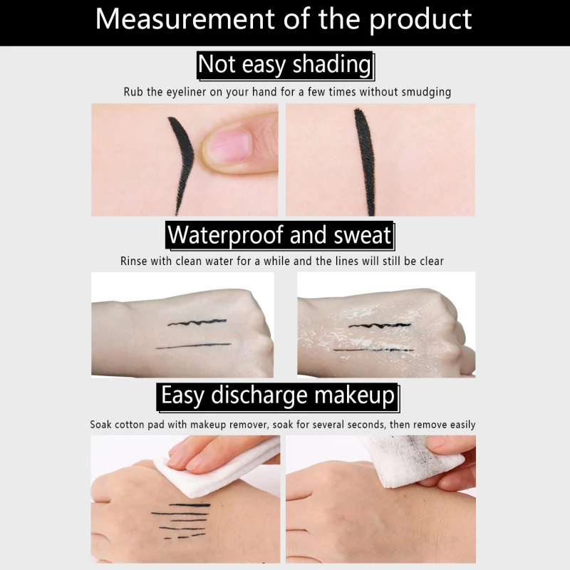 Feather Eyeliner Tattoo Pen Smooth Black Color 3D Liquid Eyeliner Pencil Long Lasting Waterproof Eye Cosmetic new