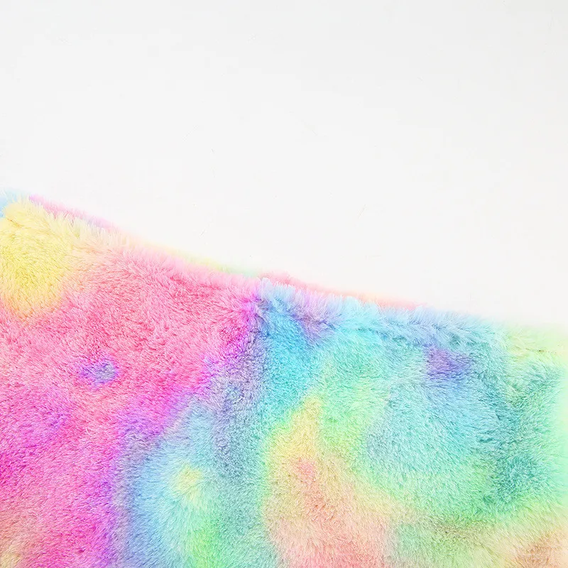 Lychee резинки для девочек Dye Fluzzy женское Укороченное пальто с капюшоном, куртка, теплые зимние женские пальто, топы, повседневные женские куртки на молнии