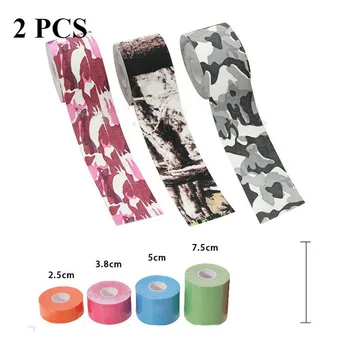 

2pcs Cotton Camouflage Sport Tape Waterproof Sport Self Adhesive Tapes Kinesio Elastic Bandage For Protect Wrist Ankle Knee