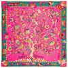 100% Silk Scarf Women Large Shawls Stoles Life Tree Print Square Scarves Echarpe Fashion Foulards Femme Wrap Bandanas 130*130CM 1