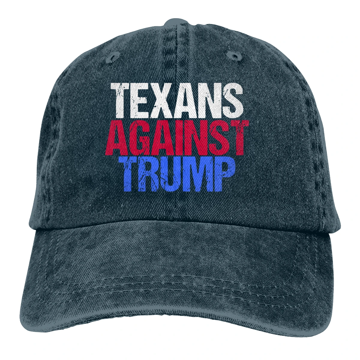 Тексанс против Трампа Casquette черный унисекс Мужские Женские деним Strapback бейсболка Регулируемая Гольф папа шляпа