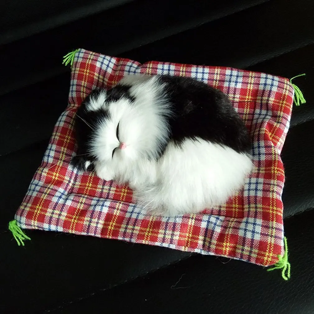 

1pc Stuffed Toys Lovely Simulation Animal Doll Plush Sleeping Cats with Sound for Kids Toy Birthday Gift Doll Decorations Toys