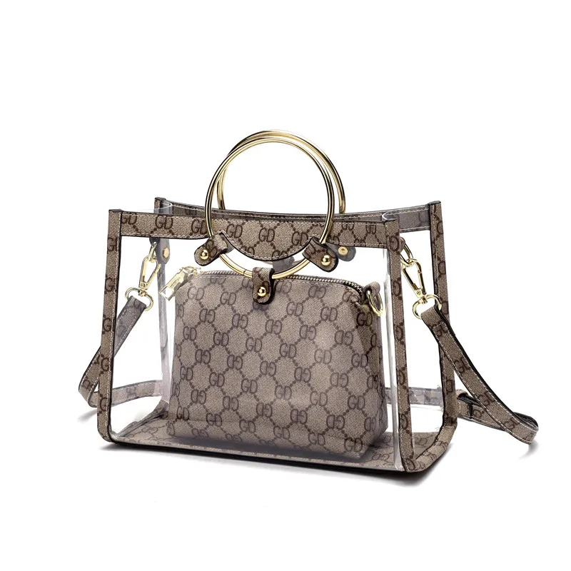 

2020 New Summer Transparent Mother and Child Bag Women's Fashion Wild Handbag Shoulder Bag Diagonal Cross Women's Bag Tide