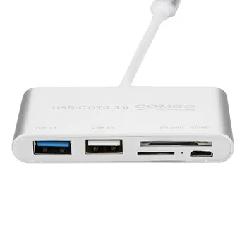 

5 in1 USB C HUB Type C SD TF Card Reader USB 3.0 Hubs with Micro USB Power Port gg