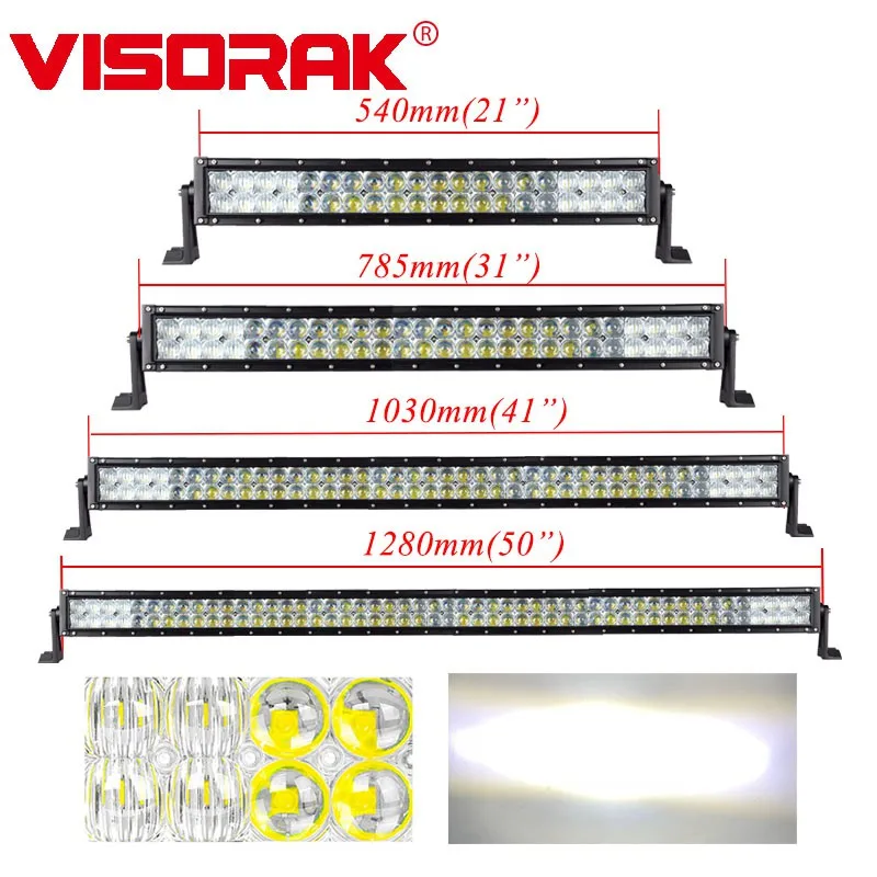 VISORAK 21 31 41 50 &quot5D прямой светодиодный внедорожный рабочий светильник бар грузовик
