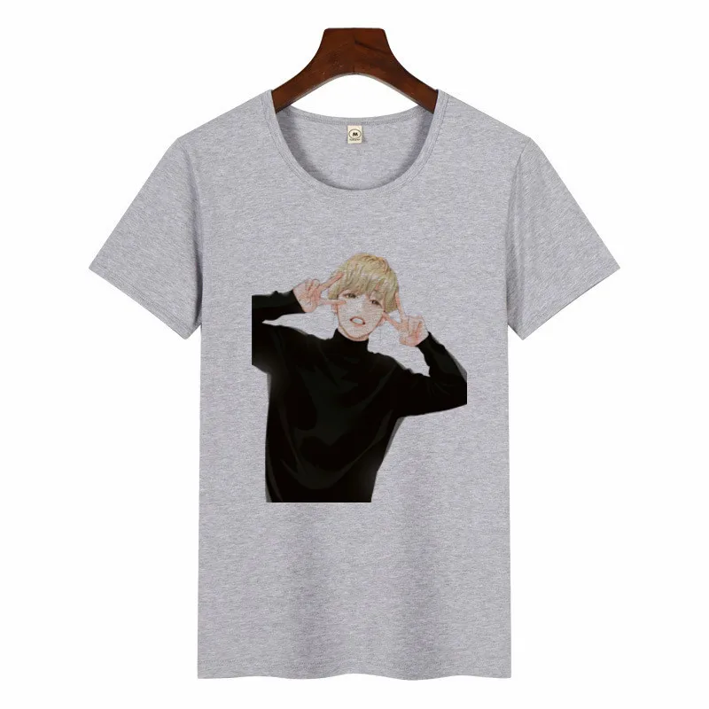 Женская футболка SUGA JIMIN с принтом альбома женская футболка в Корейском стиле Harajuku футболка Kawaii с графическим принтом из мультфильма Повседневная футболка