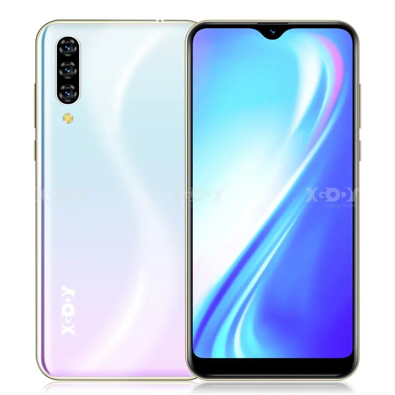 Смартфон XGODY 3g с каплями воды Note7 2 Гб 16 Гб 6,26 19:9 HD экран MTK6580 четырехъядерный Android 9,0 разблокировка лица Мобильный телефон gps WiFi - Цвет: White