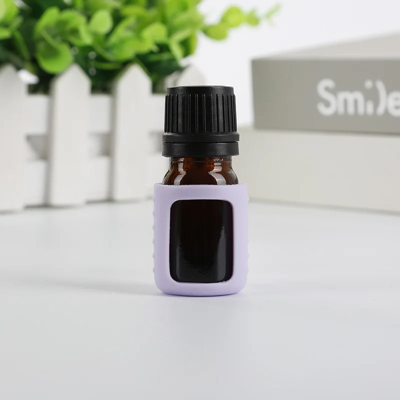 1 шт. косметическая стеклянная бутылка висячая сумка для хранения Силиконовый эластичный рукав контейнер для хранения эфирного масла бутылка Защитная крышка