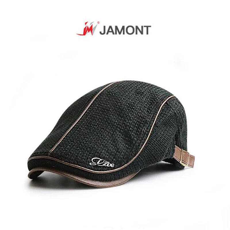 JAMONT,, высококачественный брендовый вязаный берет, Casquette Homme, кожаная плоская кепка для мужчин, Boina Hombre, козырек, шапка, Planas Snapback