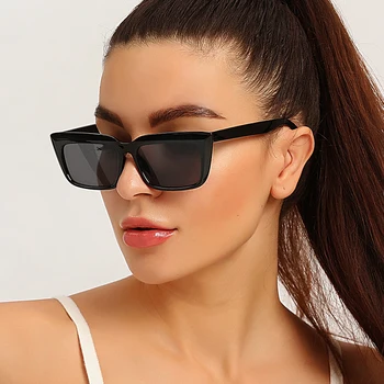 

Sunglasses Large Frame Sunglasses Women 2020 New Luxury Brand Retro Square Rivet Sun Glasses Black Width Legs Eeyeglasses Men