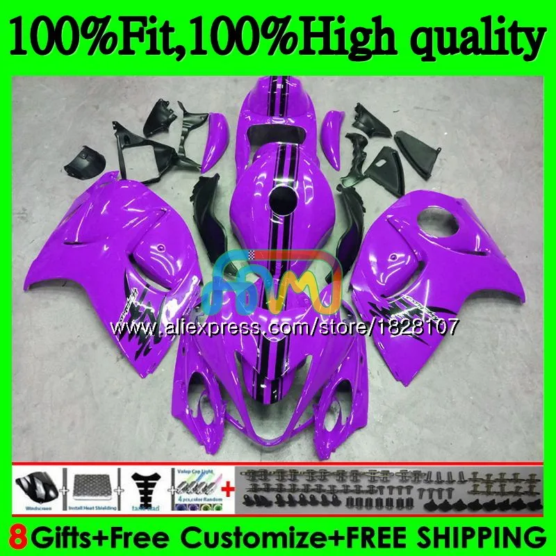 Новые фиолетовые впрыска топлива для SUZUKI Hayabusa GSXR 1300 GSXR1300 08 13, 14, 15, 16 лет 57BS. 136 GSX-R1300 2008 2013 обтекатель