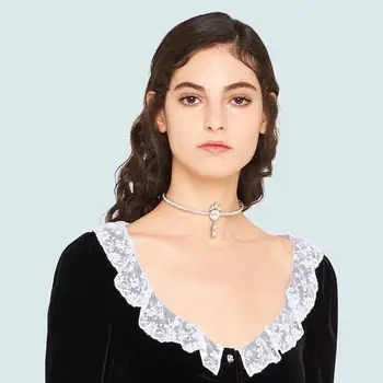 

Timeless Wonder Crystal AAA Zirconia Crown Choker Necklace Women Jewelry Punk Designer Ins Top Fine Trendy Boho Runway Kpop 3442