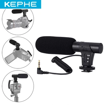 

KEPHE 3.5mm Stereo Camera Microphone VLOG Photography Interview Digital Video Recording Microphone for Nikon Canon DSLR Camera