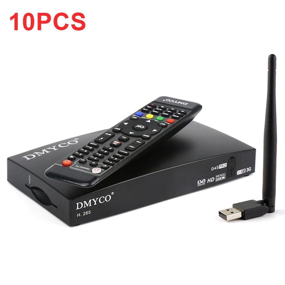 10PCS D4S Pro 3 шт. Европейский DVB-S2 цифровой спутниковый ТВ приемник HD 1080P двойной тюнер кабель рецептор Biss 2* LNB Порт двойной тюнер Поддержка Youtube - Цвет: 10PCS D4S Pro