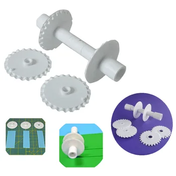 

2018 Fashion Plastic Fondant Embosser Strip Ribbon Cake Cutter Roller Sugarcraft Rolling Pin Tool Kitchen Bakeware Party Gift
