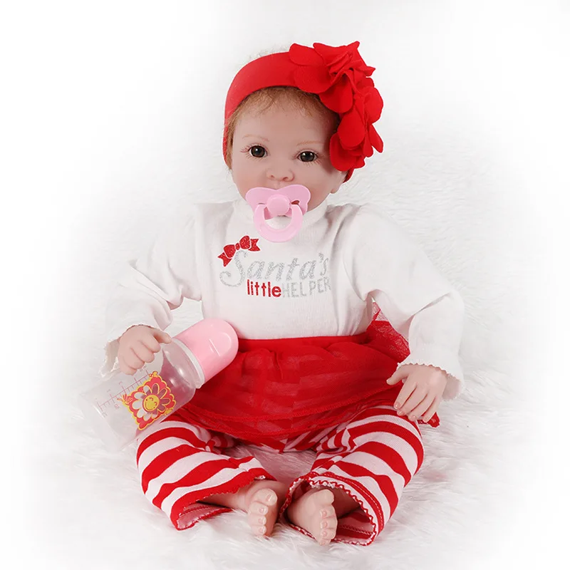  Reborn Baby Customizable 22-Inch Model Cute Doll Baby Parent And Child Toy Flexible Glue Doll