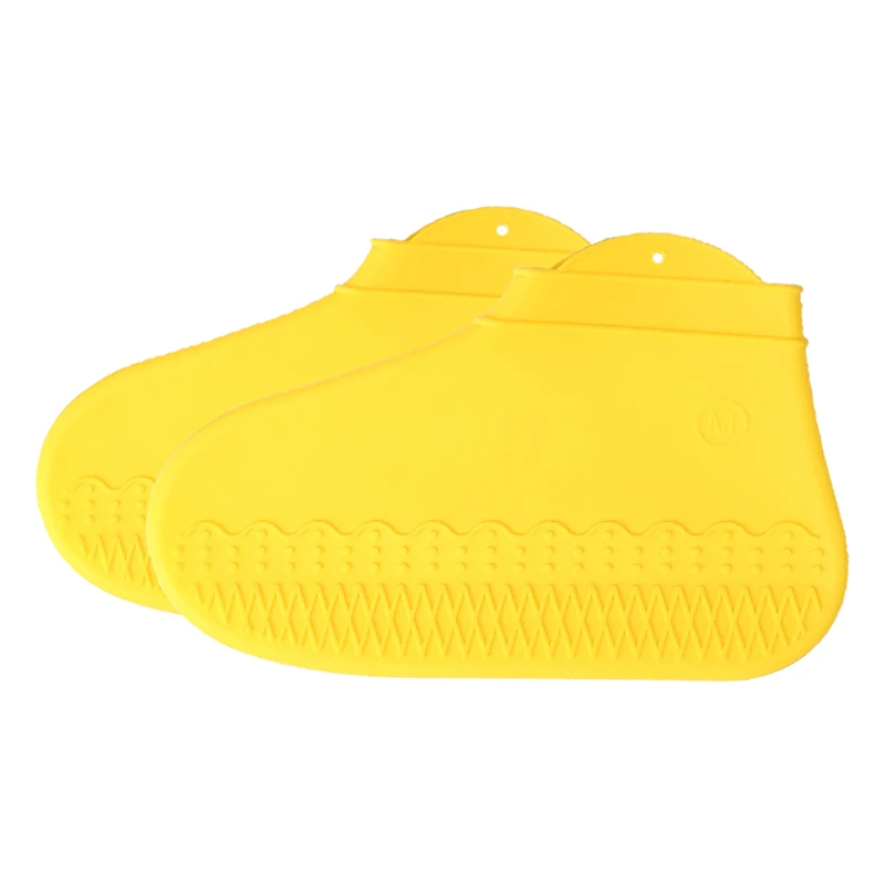 Yellow - S 1 пара многоразовый силикон чехол для обуви Складная Водонепроницаемая нескользящая обувь защита от дождя LBShipping - Цвет: Yellow - S
