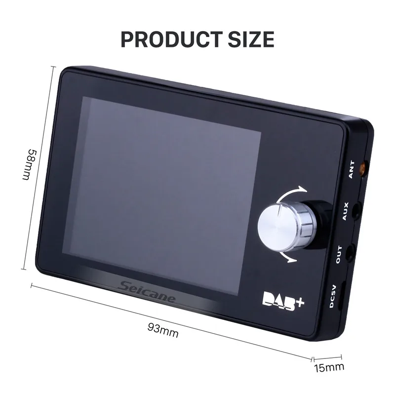 Seicane In-Car DAB/DAB+ приемник Bluetooth Музыка Hands-Free USB/TF музыкальный адаптер с экраном 2,8 дюйма true color TFT-LCD