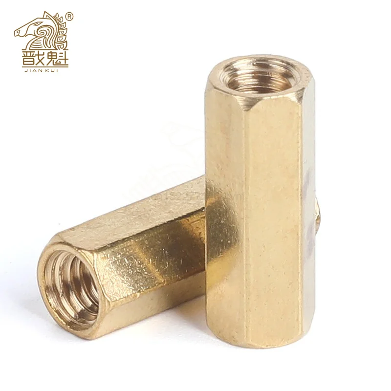 5-50pcs Hex Female to Female M2 M2.5 M3 M4 M5  brass standoff spacer Hexagonal Stud Spacer Hollow Pillars
