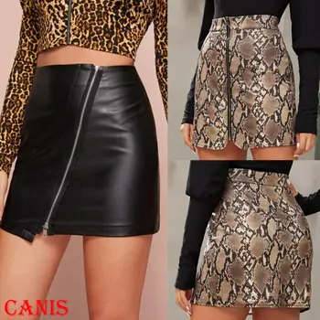 

New Sexy Women Bandage Skirts Ladies High Waisted Pencil Skirt Bodycon Club Leather Skirts