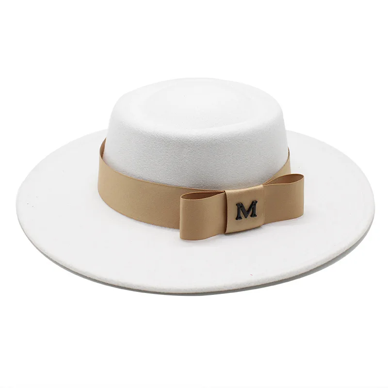 Bump Cap Fedoras Hats For Women Men Lake Blue Flat Top Hat Classic Jazz Cap Panama Church Camel Women Hats шапка