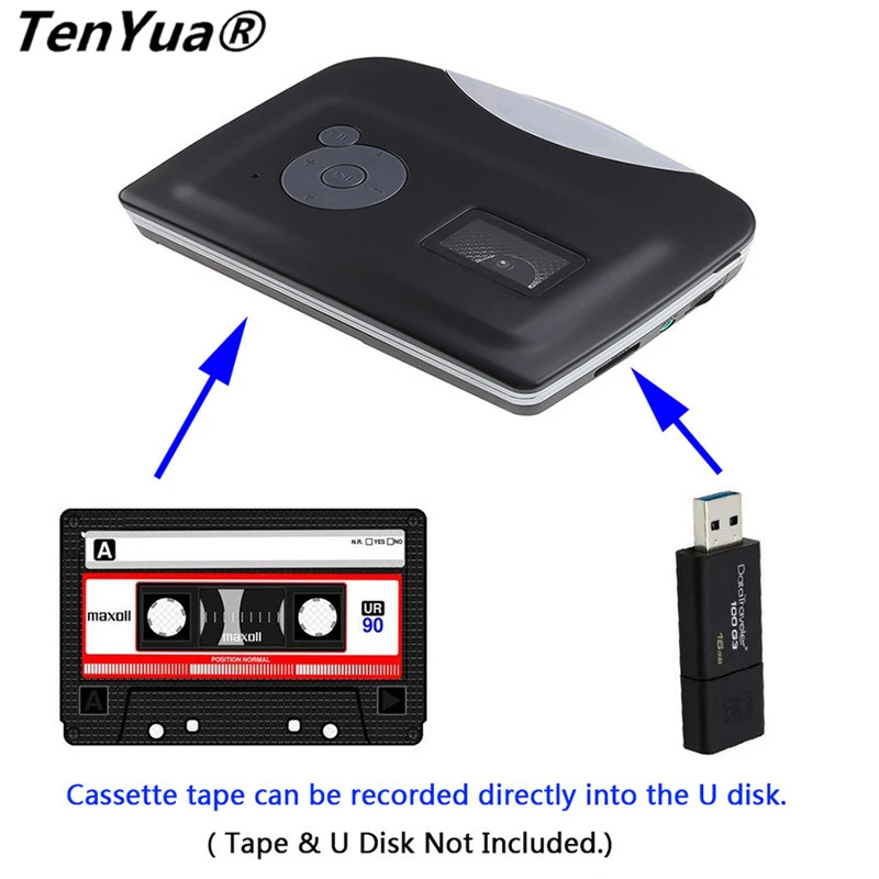 Ezcap USB Cassette Capture Cassette TapetoMP3 Converter Into Computer Stereo HiFi Sound