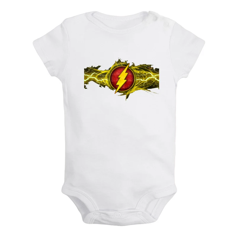 Комплект одежды для новорожденных мальчиков и девочек с принтом «Flash Barry Allen», «Sorry I'm Late», «Sorry I'm Late», комбинезон с принтом, боди для младенцев, хлопковые комплекты - Цвет: JcBaby2104WD