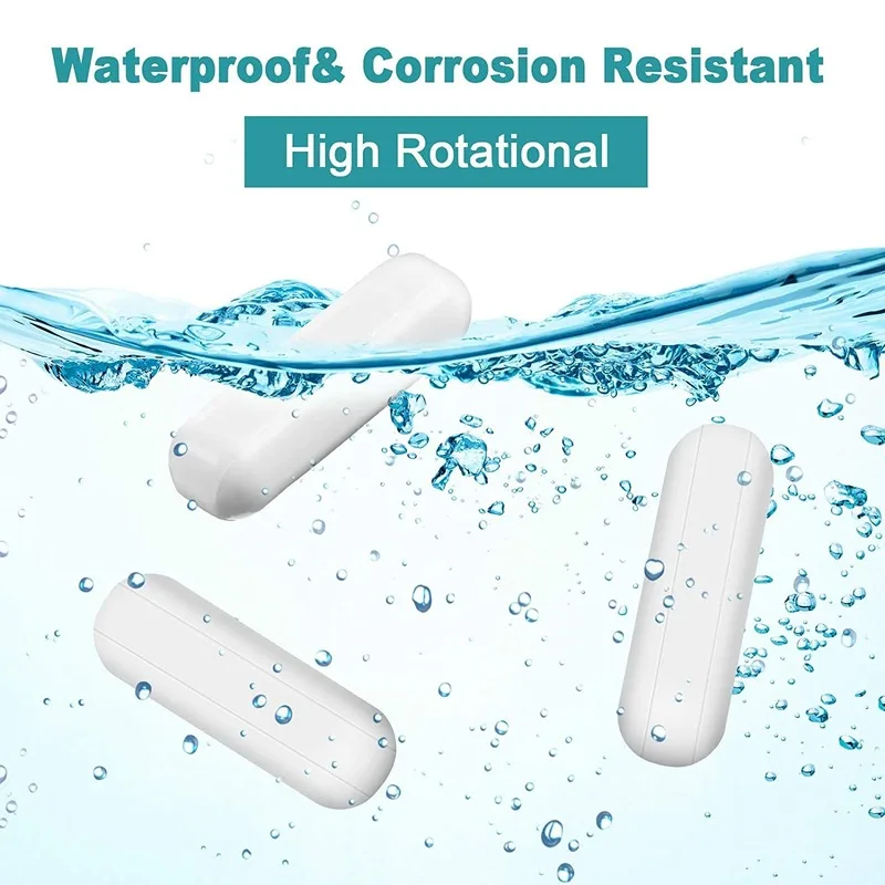 5Pcs 8mm/0.3inch PTFE Magnetic Stirrer Mixer Stir Bar, White Color, Stir Rod Magnetic, Laboratory Bar, Plate Magnet