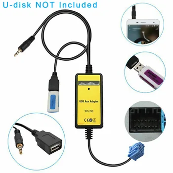 

Car MP3 Phone Aux USB Adapter 3.5mm Cable Auxiliary CD Auto Changer For Honda Accord Civic CRV Pilot Acure CL RSX