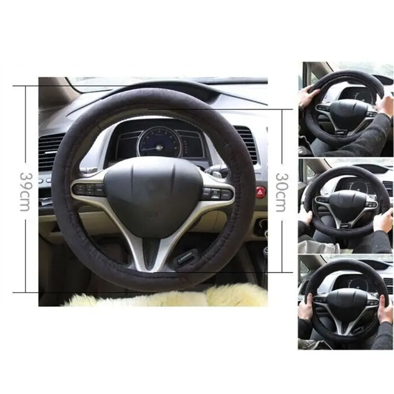 

Car Heated Warm Steering Wheel Cover Winter Automobile Accessories Interior Part G6KC