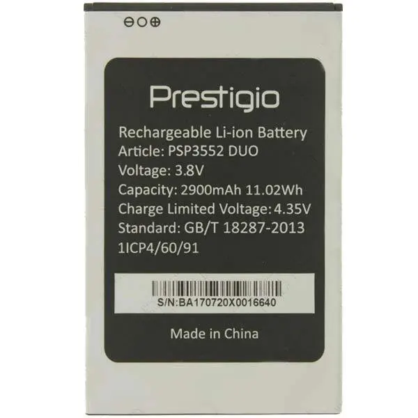 

2900mAh PSP3552 battery for Prestigio Muze H3 PSP3552 DUO phone