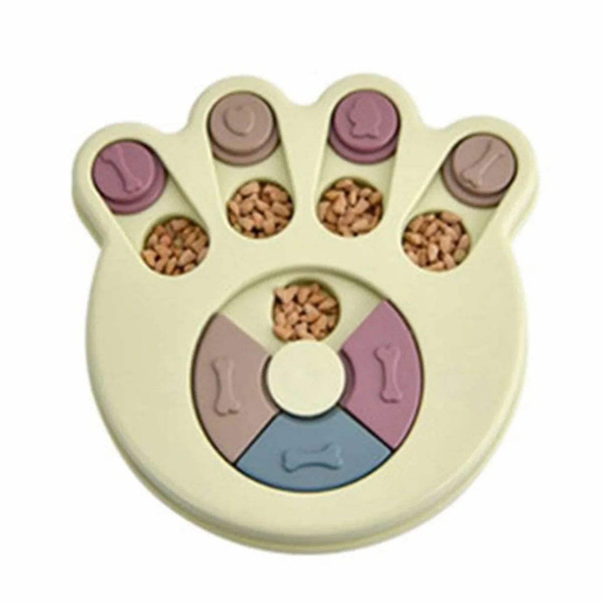 TINGHAO собака медленная кормушка диск Анти удушье Поворотная тарелка собака еда миска собака головоломка Пластиковый Дозатор корма для домашних животных с не скользящим дном