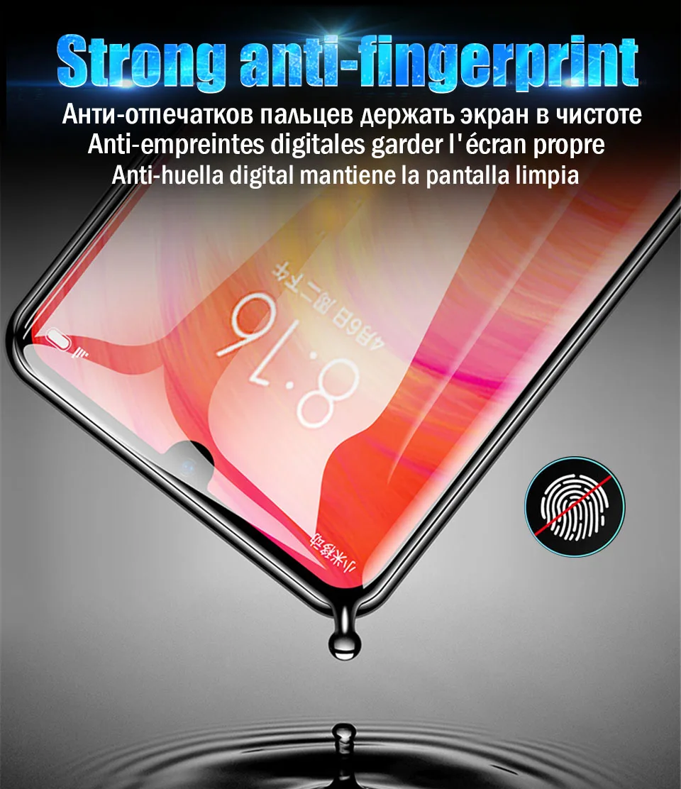2 шт./партия, 2 упаковки, полностью проклеенное закаленное стекло для XiaoMi RedMi Note8 Note 7 Pro 7A 6 Pro 6A Note 8T 8A Global, Защитная пленка для экрана