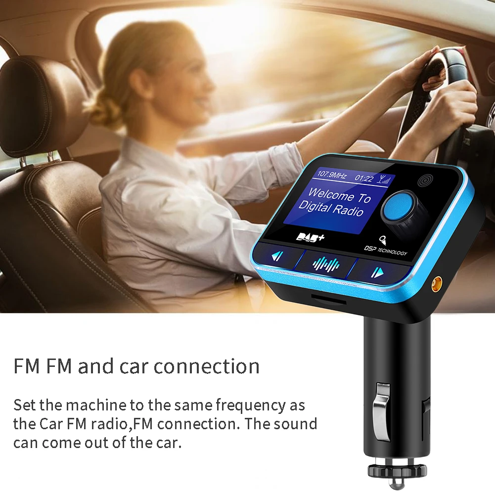 DAB цифровой автомобильный Bluetooth практичный музыкальный ЖК-экран Авто Радио MP3 плеер беспроводной fm-передатчик стерео адаптер USB зарядное устройство