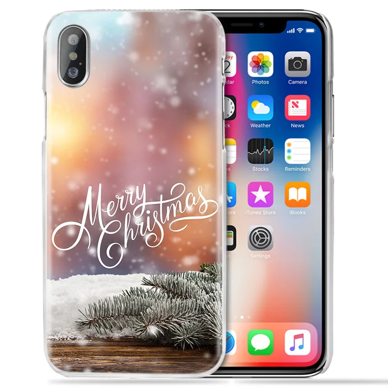 Снеговик Рождественский чехол для iPhone 11 Pro XS Max XR X 10 7 8 6 6S+ Plus 5s SE 5 4s 4 5C Жесткий Conchas PC Роскошный чехол для телефона