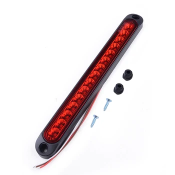 

DWCX Universal 1PC 25CM 15 LED Red Sealed Trailer Truck RV Tail Rear Brake Stop Turn Light Lamp Bar Car 10-30V IP67