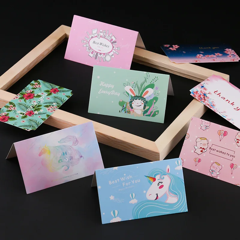 1 шт. креативный мультяшный Единорог Новогодняя открытка на день рождения