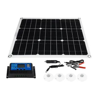 

Ultra Thin Outdoor Solar Charging Device Portable 30W Monocrystalline Solar Panel Flexible Camping Power Supply