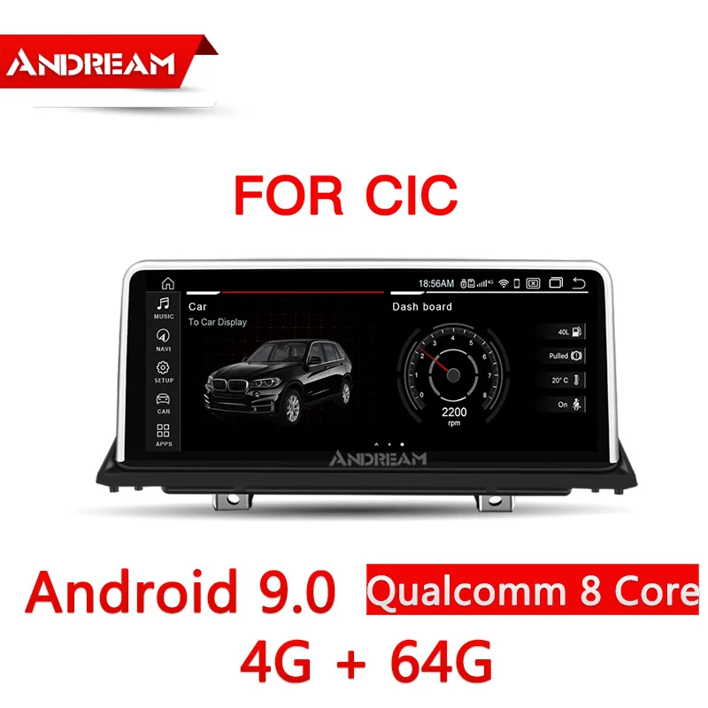 10,2" устройство, док-станция Qualcomm 8 ядерный Android 9,0 4G+ 64G Автомобильный мультимедийный для BMW X5 E70 X6 E71 2007 2008 2009 2010 2011 2012 2013 gps навигации - Цвет: 9.0-4g-CIC