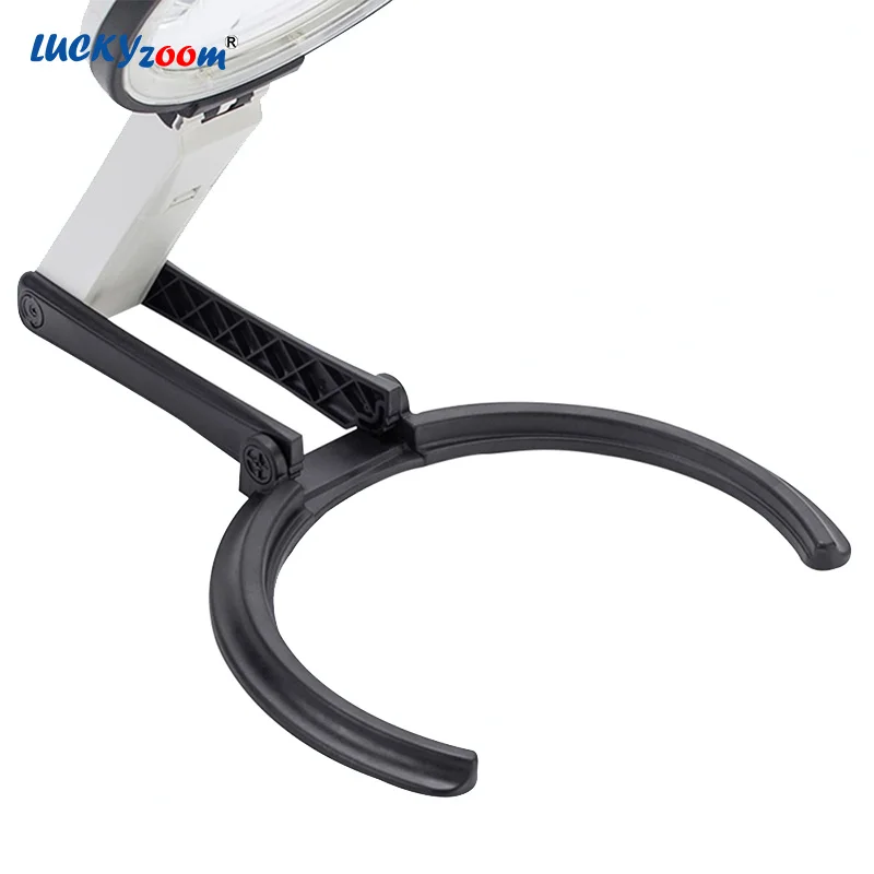 130 мм большая лупа для чтения 1.8X 5X 12 Светодиодный складное ...