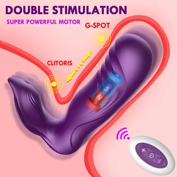 Thrusting Wearable Vibrator for Women Orgasm Masturbator Pulsating Dildo Vibrator Remote Control Anal Sex Toys for Women 2