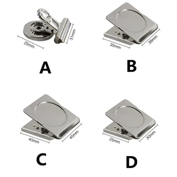 

Magnetic Spring Clamp Stainless Steel Paper Holder File Clamp Facility Office Use Fine Made Spring 30/31/38/45mm Magnet Tool
