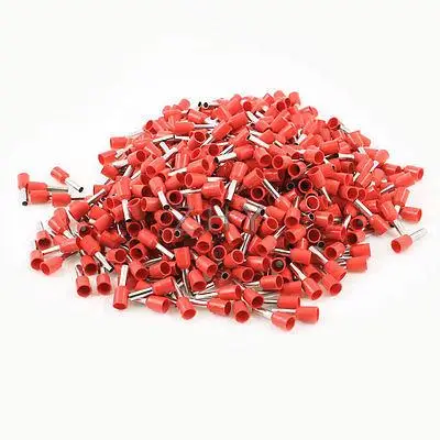 

1000pcs Red Pre-insulated Tube Terminals Cable Lug for 14 AWG