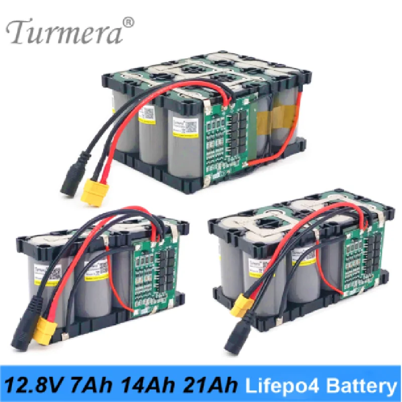 

12.8V 7Ah 14Ah 21Ah 32700 Lifepo4 Battery Pack 4S 40A Balancing BMS for Electric Boat and Uninterrupted Power Supply 12V Turmera