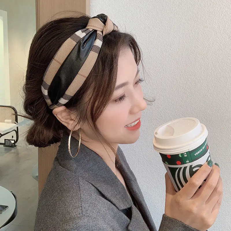 Wide Top Knot Hair Bands Women Headdress Solid Color Cloth Headband Bezel Girls Hairband Hair Hoop Female Accessories