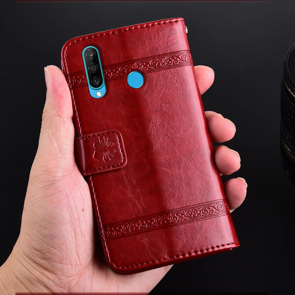 Чехол для Huawei P30 lite новая версия чехол Модный кошелек с цветами 6 15