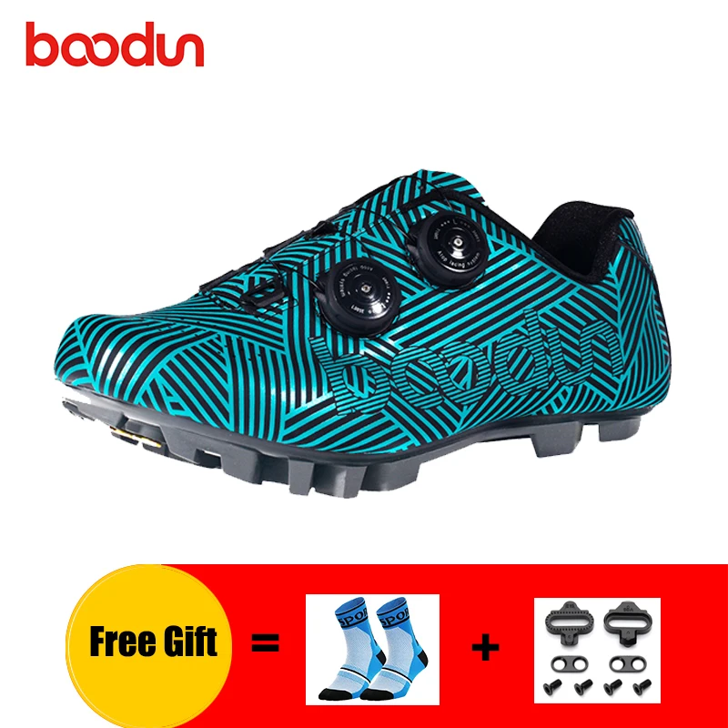 cleats with Blue Кроссовки sapatilha ciclismo mtb для мужчин и женщин, кроссовки для горного велосипеда, SPD педали, Уличная обувь для горного велосипеда, самоблокирующаяся обувь для езды на велосипеде - Цвет: cleats with Blue