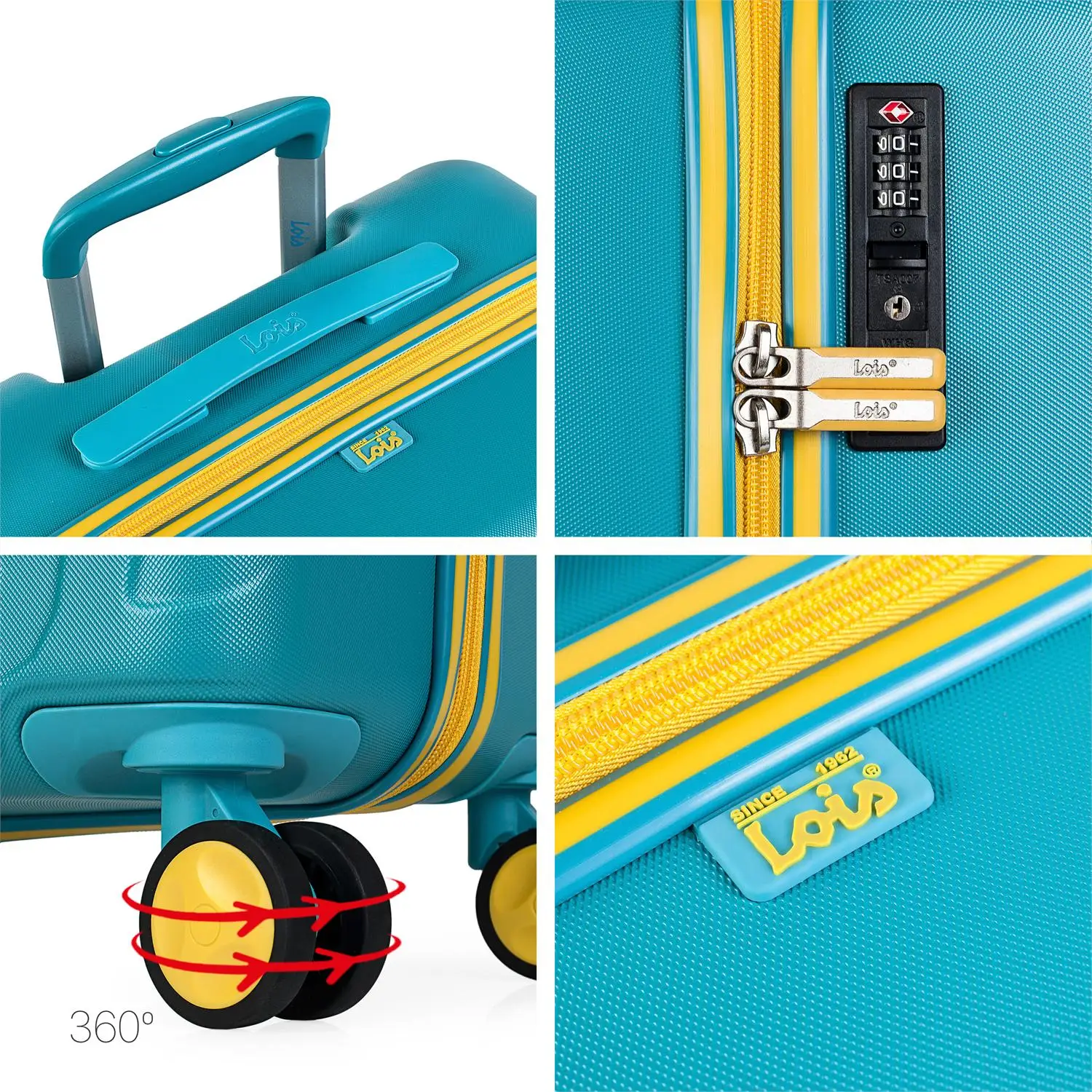 Lois модель Zion игра чемоданы Жесткий ABS Путешествия 4 колеса. Средний и большой. TSA 171116