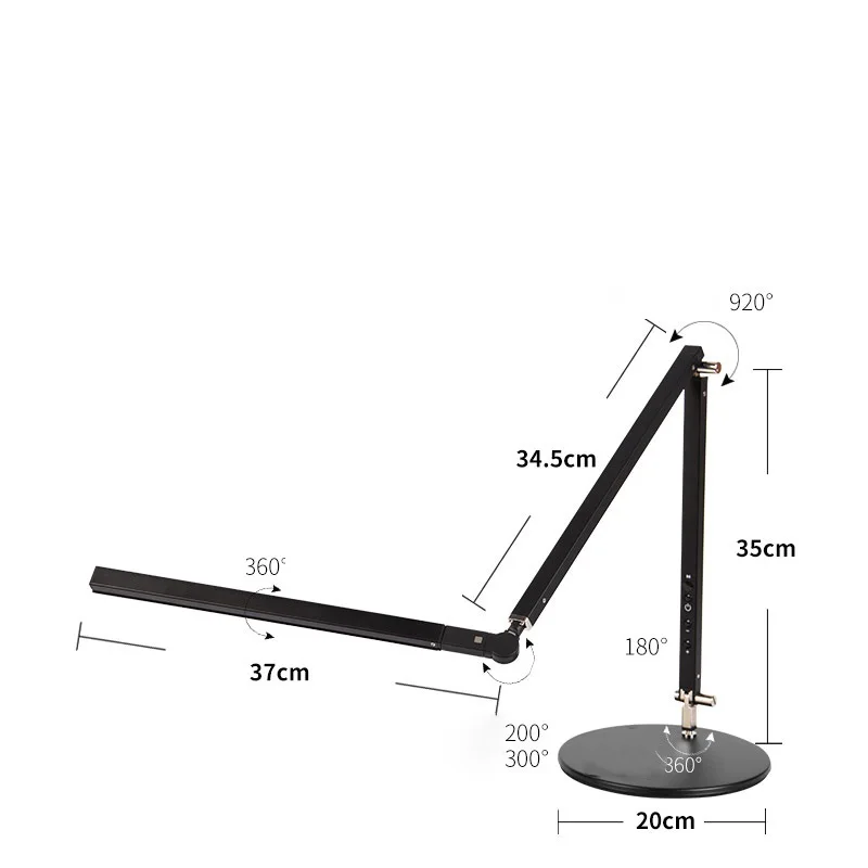 LED Piano Lamp Swing Arm Architect Lamp Flexible Clamp on Table Lights Classical Bedside Desk Light Dimmable Reading Study Lamp 6