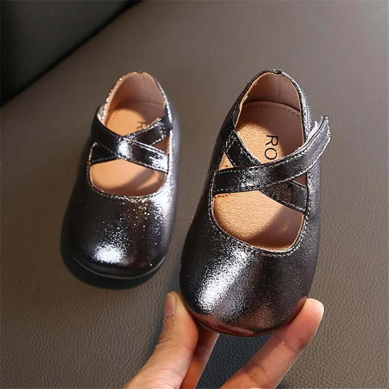 Weoneit детская обувь для малышей на весну и осень с липучками кожаная принцессы